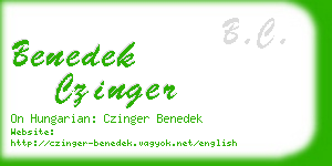 benedek czinger business card